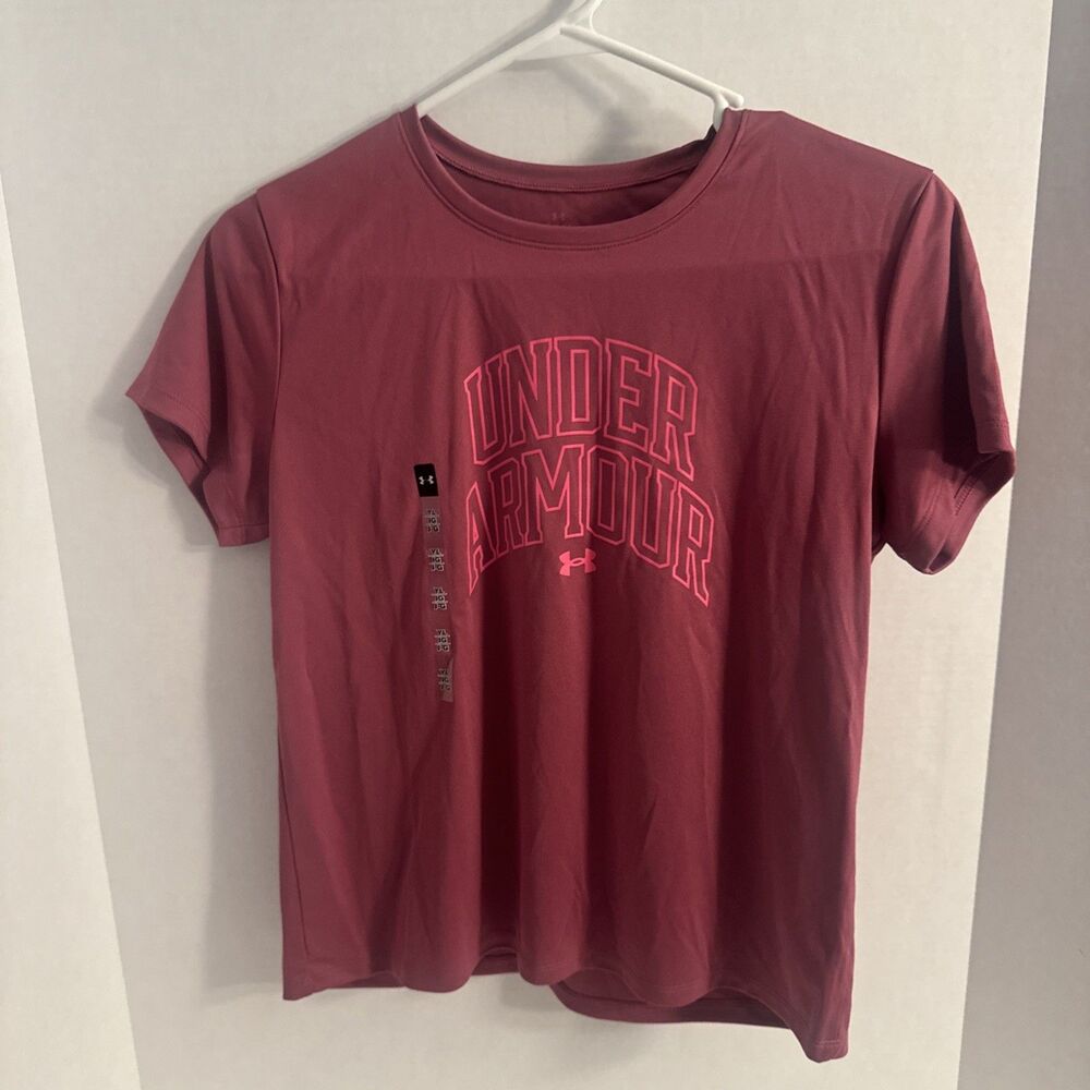 Under Armour UA Girls Graphic Short Sleeve Tee T Shirt Top Youth Large NWT